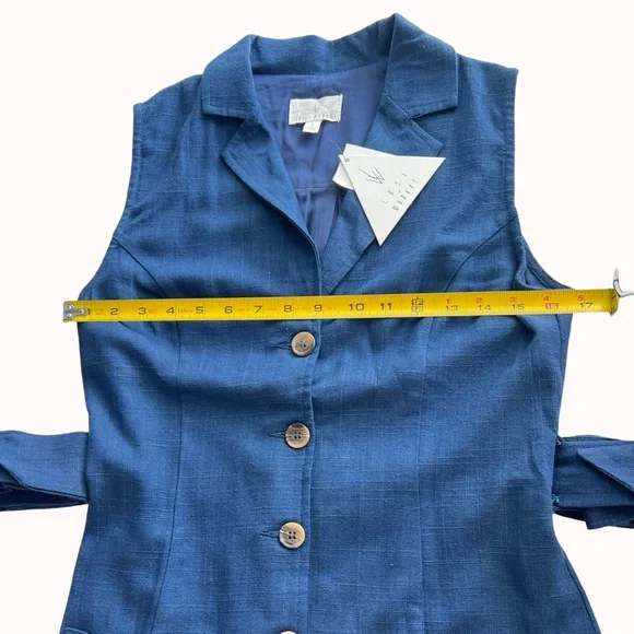 LOST + WANDER - Out of the Blue Linen Blend Mini Dress - Picture 9 of 11